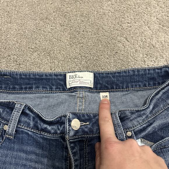 BKE Denim Payton Bootcut Jeans Womens 33R Blue Wash Y2K Western - Picture 2 of 6